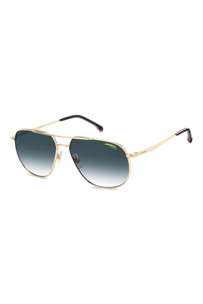61mm Gradient Navigator Sunglasses, Alternate, color, GOLD/ BLACK RED/ DARK BLUE