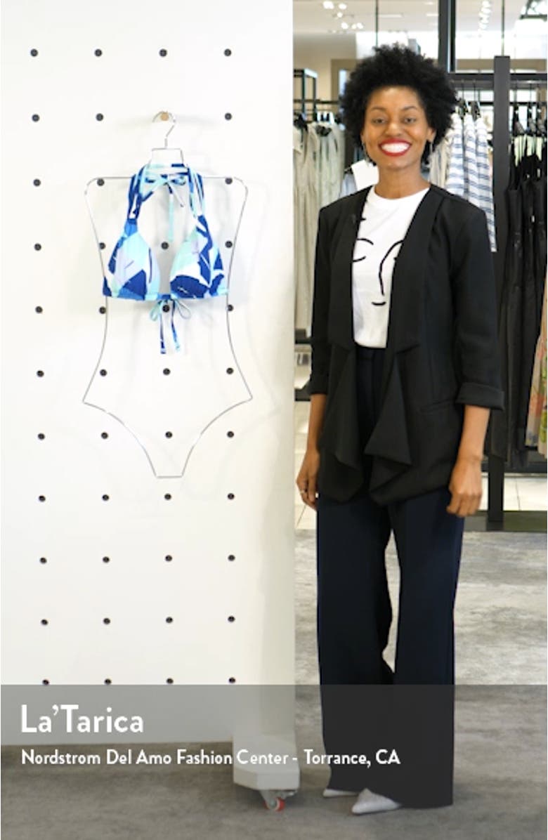 Palm Reader Halter Triangle Bikini Top, sales video thumbnail