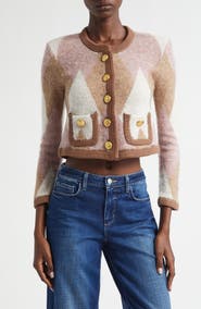 L'AGENCE Siobhan Argyle Crop Cardigan