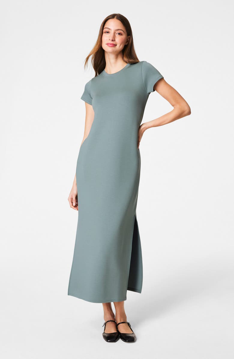 SPANX<sup>®</sup> AirEssentials Stripe Side Slit Maxi Dress, Alternate, color, Fennel