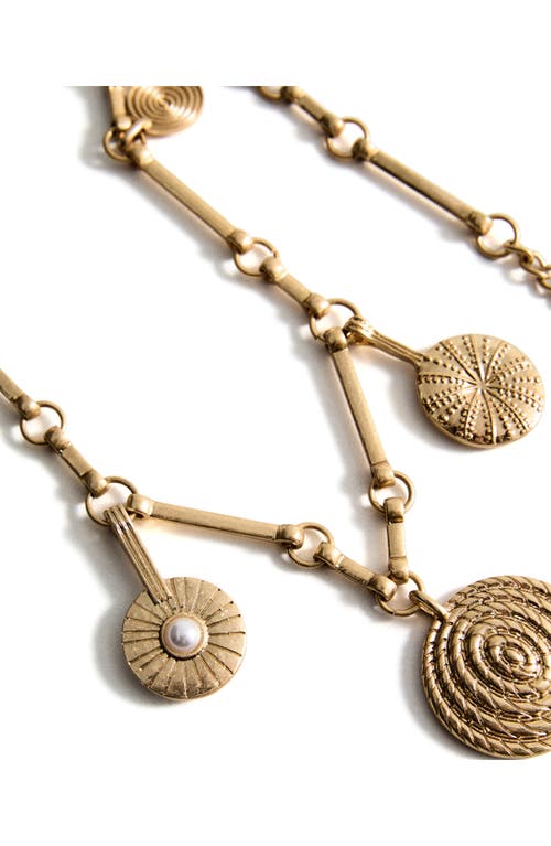 Mango Mixed Charm Necklace In Gold