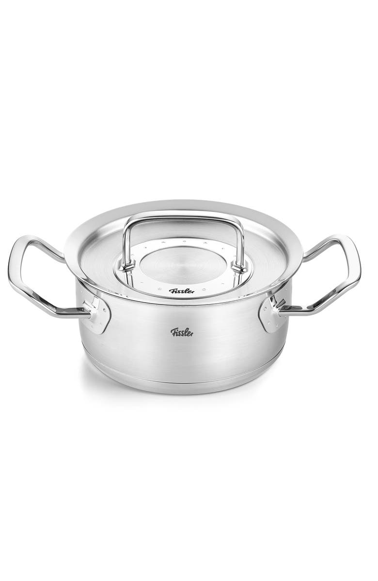 Fissler Original-Profi Collection Stainless Steel Rondeau with Metal Lid, Main, color, Stainless Steel