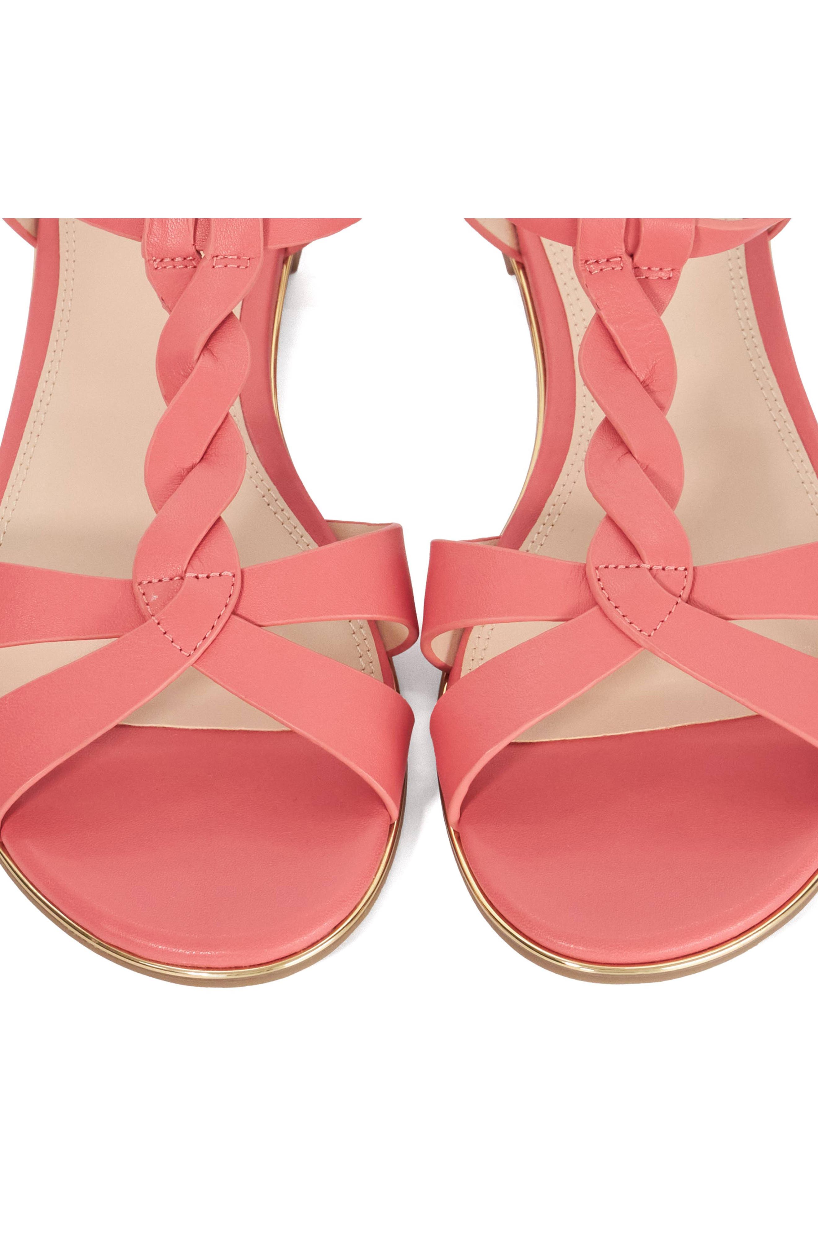 Dune London Lylar Braided Sandal, Alternate, color, Pink