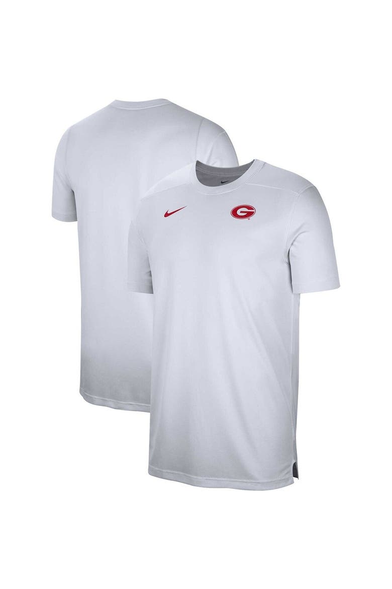 Men's Nike  White Georgia Bulldogs Sideline Coaches Performance Top, Main, color, White
