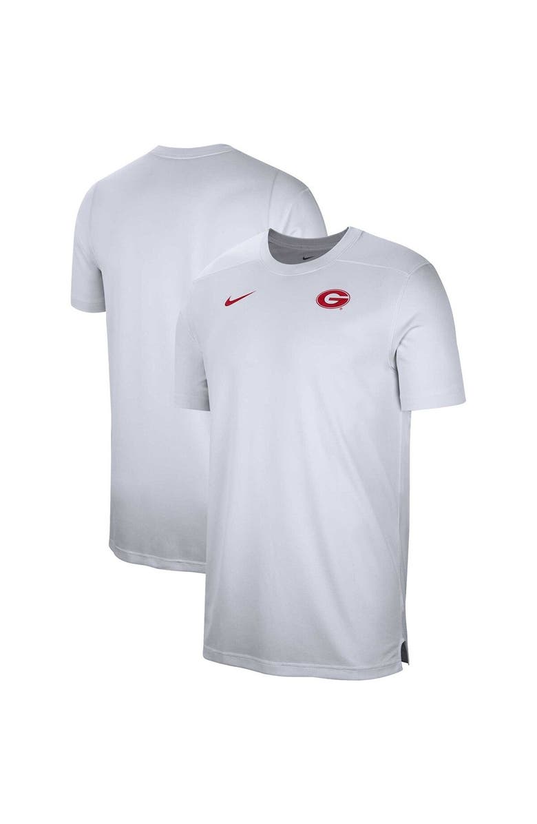 Nike Men's Nike  White Georgia Bulldogs Sideline Coaches Performance Top, Main, color, 