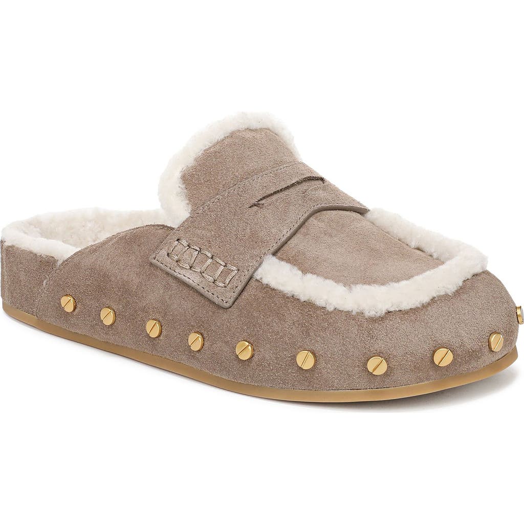 Veronica Beard Fenix Genuine Shearling Mule In Brown