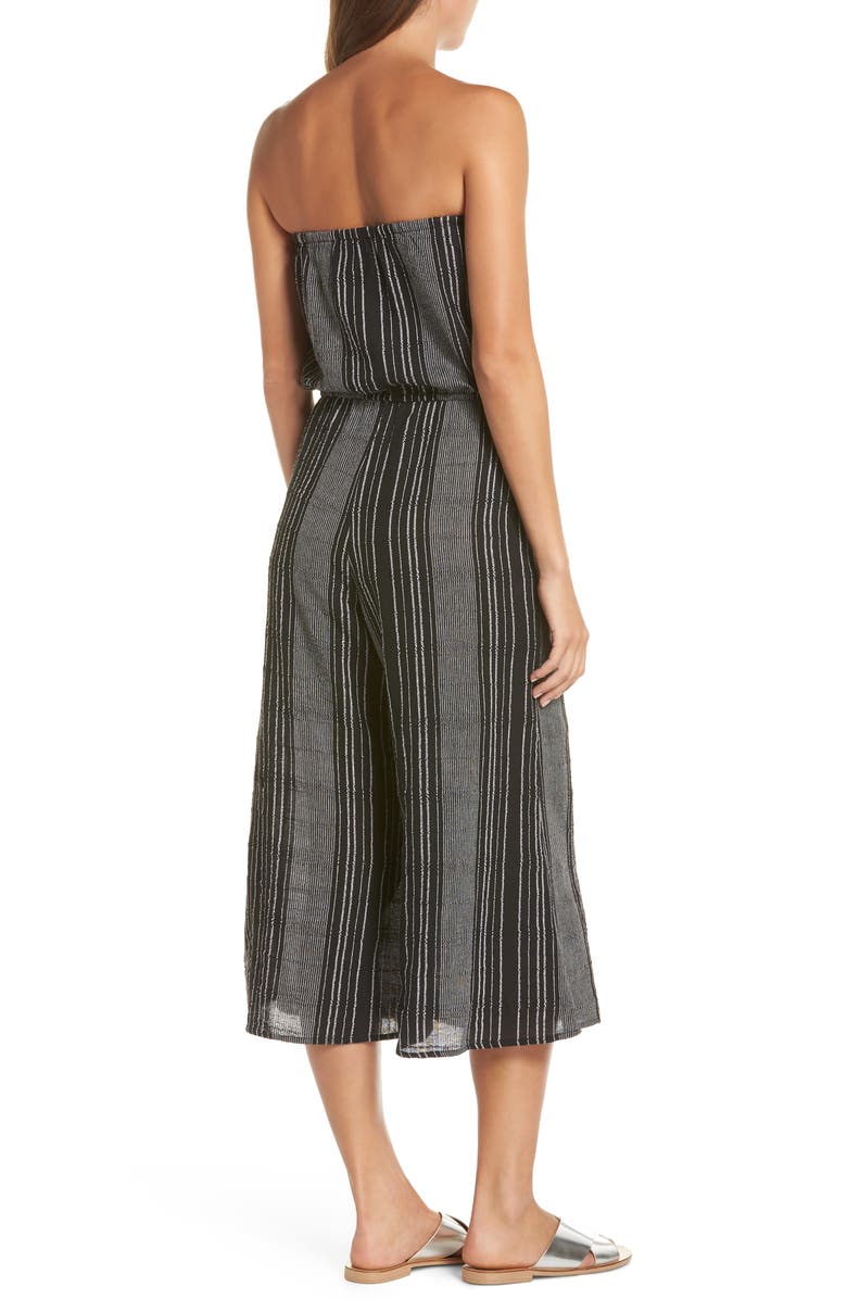 Elan Strapless Cover-Up Culotte Jumpsuit, Alternate, color,