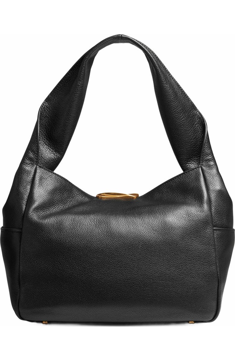 Donna Karan New York Amagansett Shoulder Bag, Alternate, color, Black/Gold