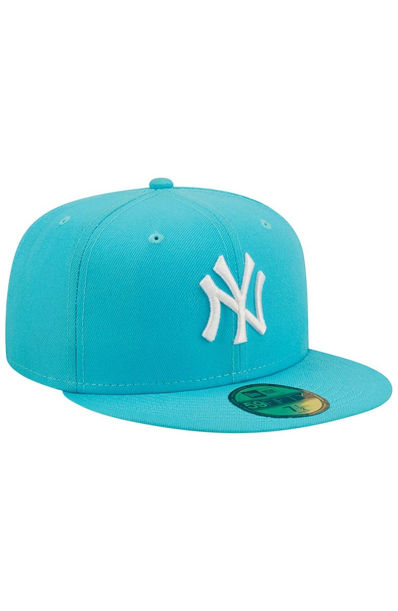 New Era Men's New Era Blue New York Yankees Vice Highlighter Logo 59FIFTY Fitted Hat, Alternate, color, 