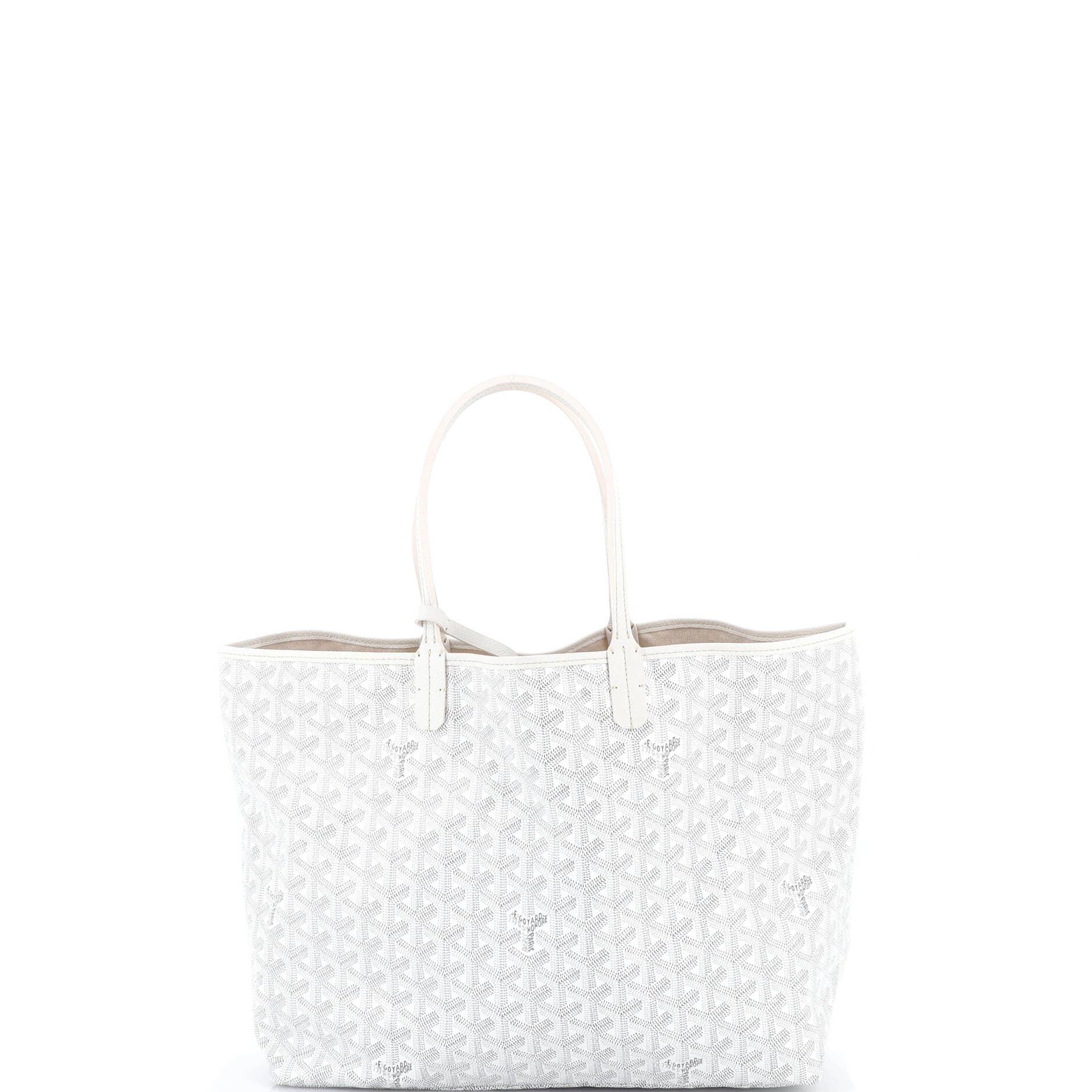 Pre-Owned Goyard Saint Louis Tote Coated Canvas PM, Main, color, White