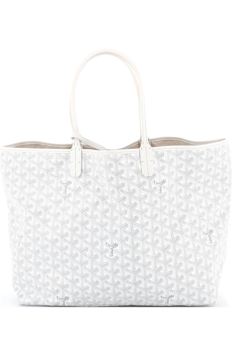 Pre-Owned Goyard Saint Louis Tote Coated Canvas PM, Main, color, White