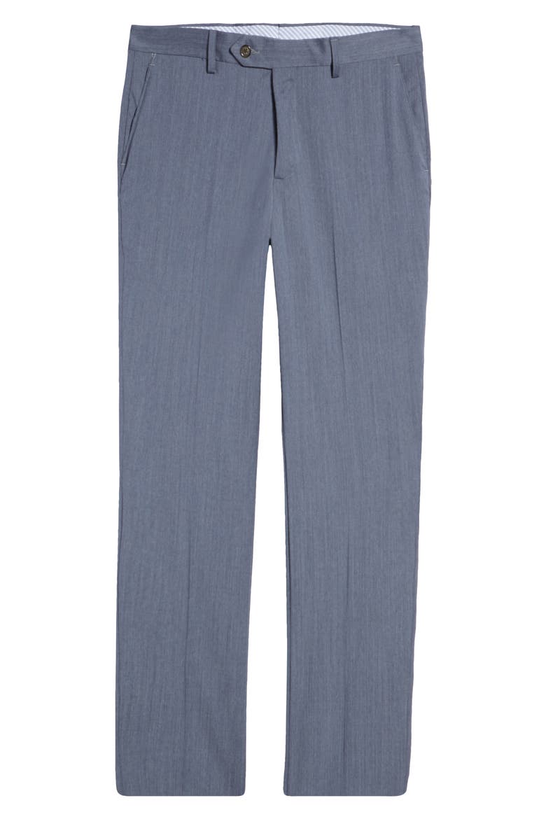 Flat Front Wool Dress Pants, Alternate, color, CHAR-BLUE