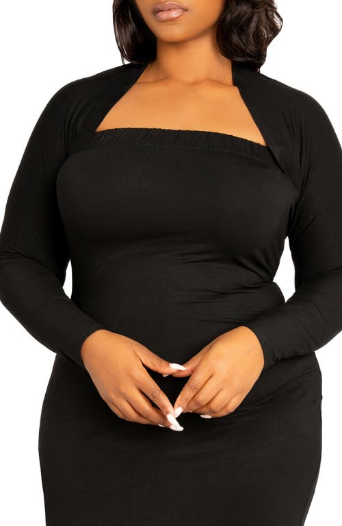 Buxom Couture Modal Tube Dress & Shrug In Black