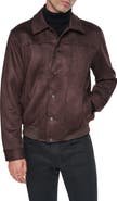 DKNY Faux Suede Trucker Jacket