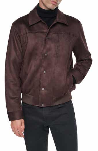 Faux Suede Trucker Jacket