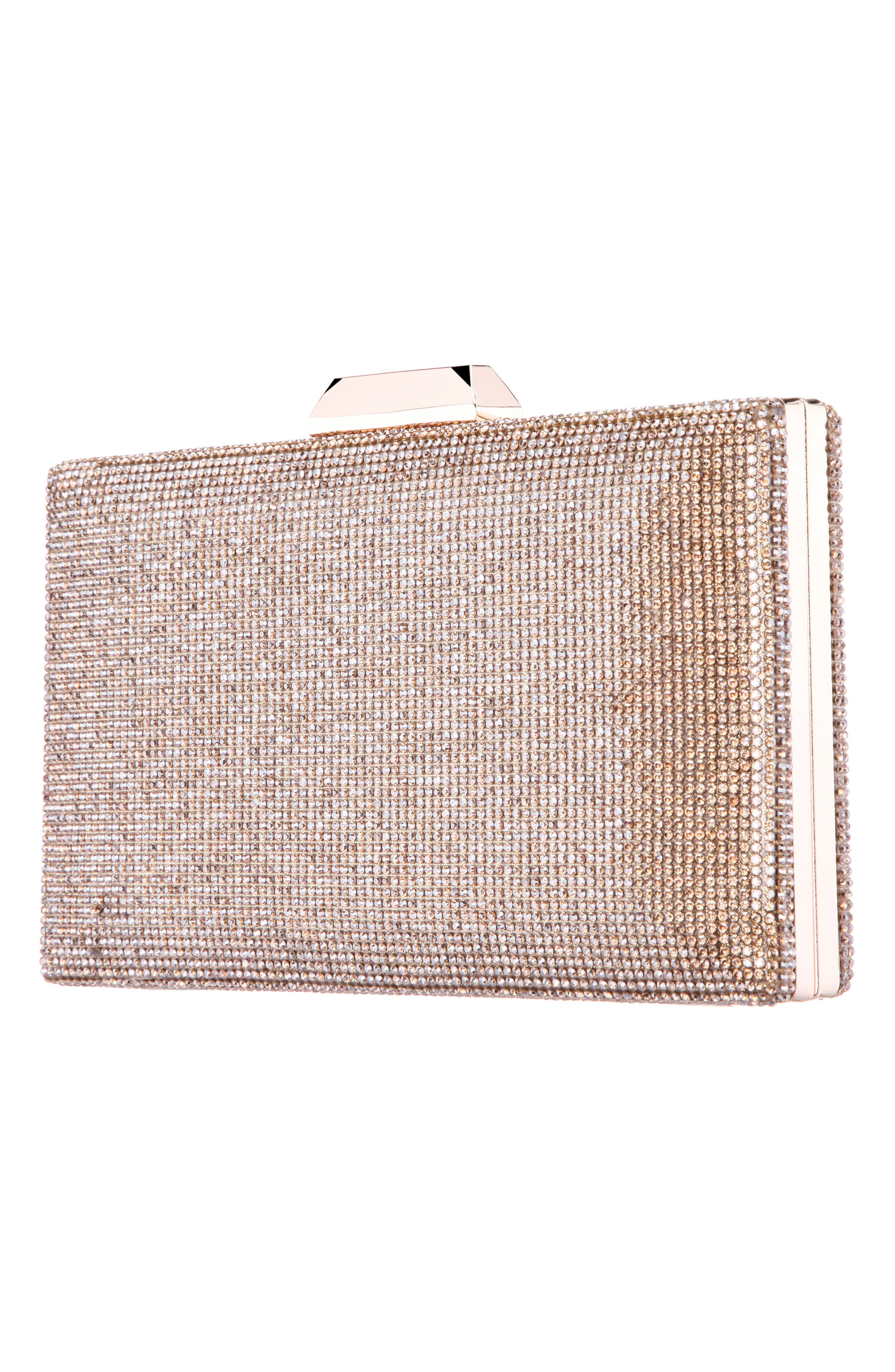 Nina Desyre Crystal Minaudière, Alternate, color, Gold