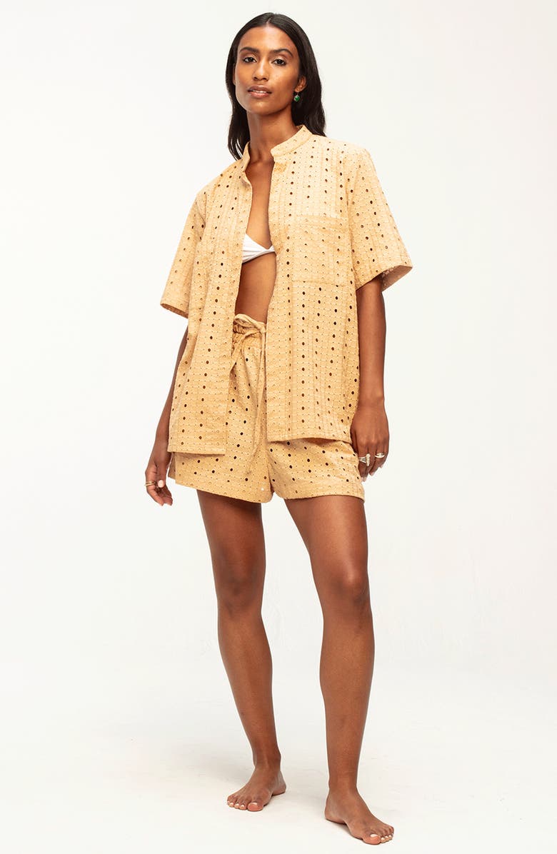 DIARRABLU Eshe Eyelet Shirt, Alternate, color, 