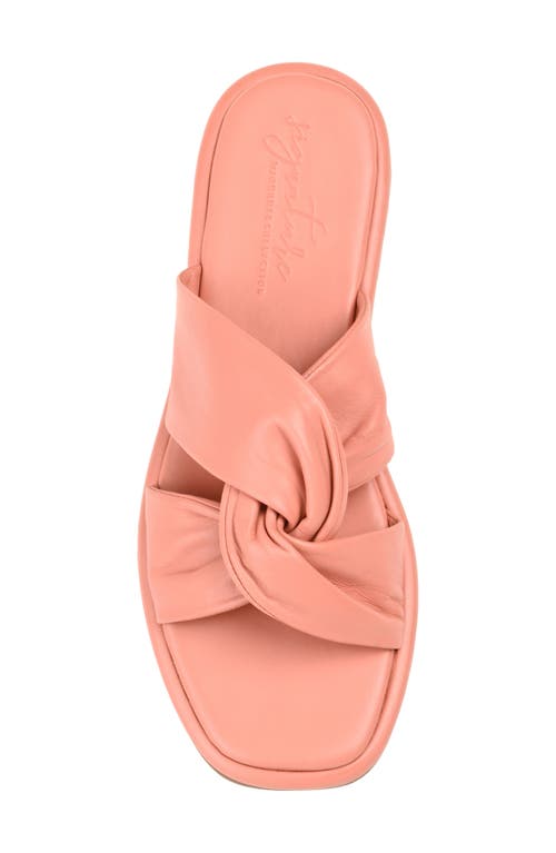 Journee Signature Kanndice Crisscross Slide Sandal In Clay