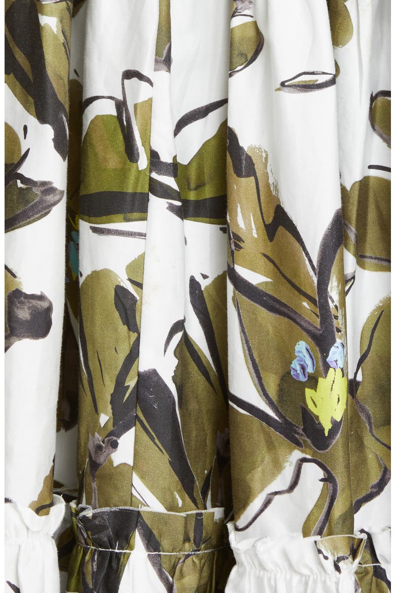 Oasis Horizon Floral Tiered Cotton Maxi Sundress, Alternate, color, HORIZON OLIVE FLORAL