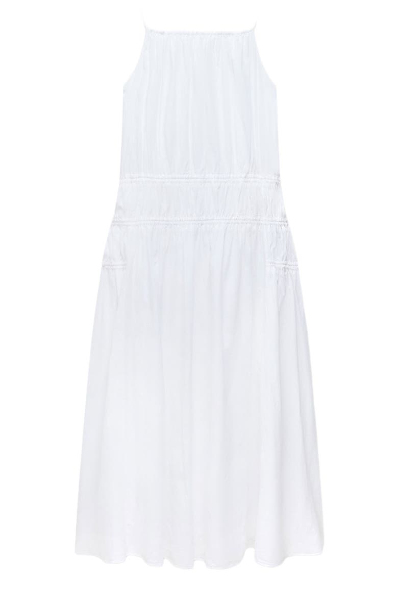 Gathered Scoop Back Dress, Alternate, color, OFF WHITE