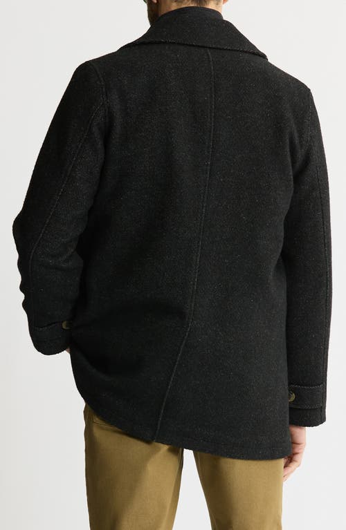Jachs Herringbone Coat In Black