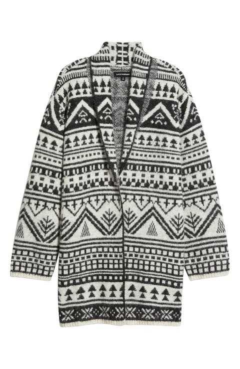 Fair Isle Shawl Collar Cardigan