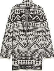 Lucky Brand Fair Isle Shawl Collar Cardigan