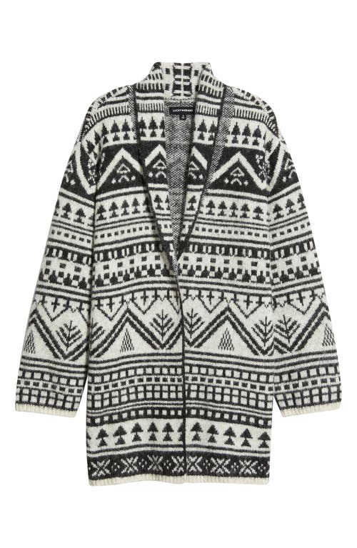 Lucky Brand Fair Isle Shawl Collar Cardigan In Multi