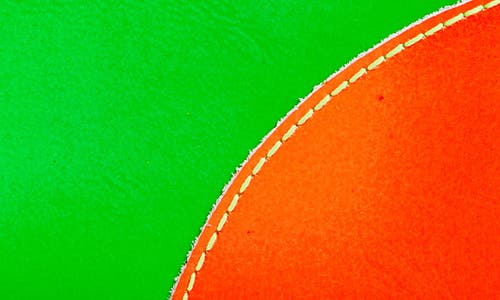 Comme Des Garçons Super Fluo Leather Line Zip Pouch In Multi