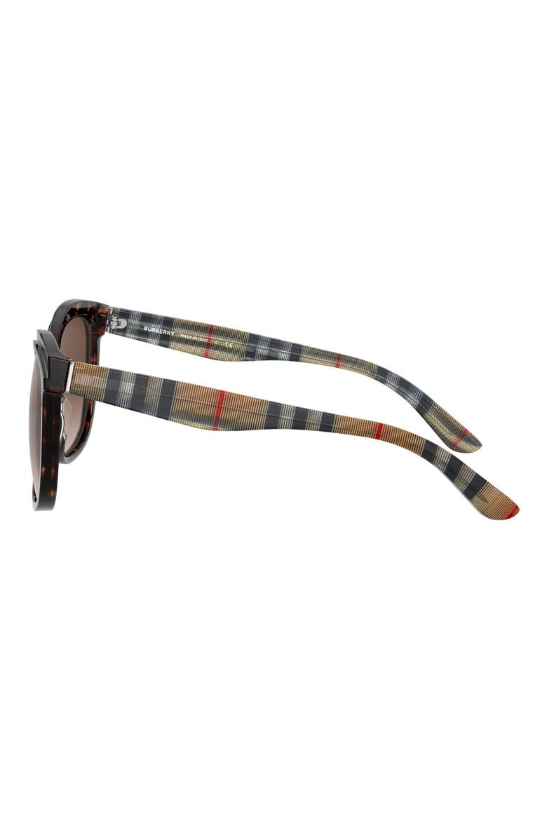 Marblecheck 55mm Square Sunglasses, Alternate, color, DARK HAVANA / BROWN GRADIENT