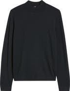 Open Edit Solid Mock Neck Sweater