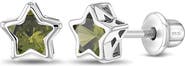In Season Jewelry Cubic Zirconia Birthstone Star Earrings