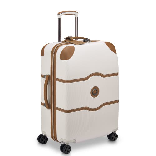 Delsey Paris Chatelet Air 2.0 Checked-medium 24 Inch Hardside Luggage With Spinner Wheels In Brown