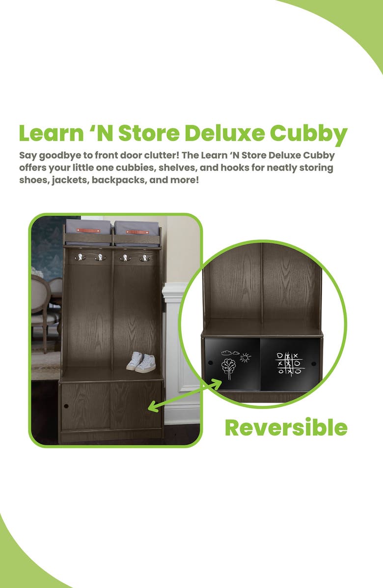 Little Partners Learn 'N Store Deluxe Cubby, Alternate, color, Premium Charcoal