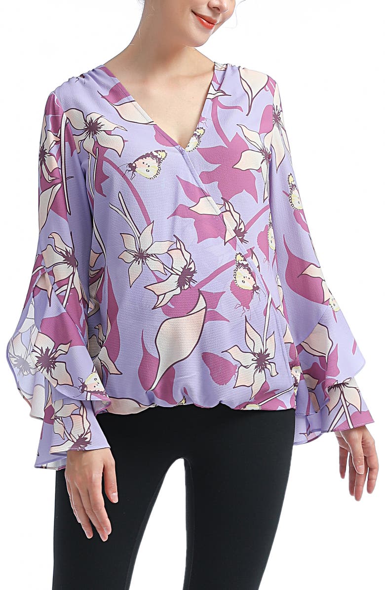 Kimi and Kai Adna Maternity/Nursing Crepe Blouse, Main, color,