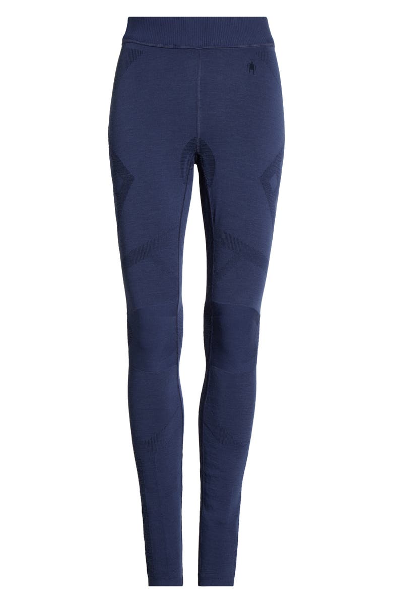 Smartwool Intraknit<sup>™</sup> Thermal Merino Wool Base Layer Bottoms, Alternate, color, Nightfall Blue-Deep Navy