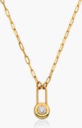 Oak & Luna Lock & Luna Charm with Round Cut Moissanite