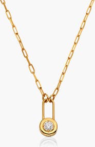 Oak & Luna Lock & Luna Charm with Round Cut Moissanite