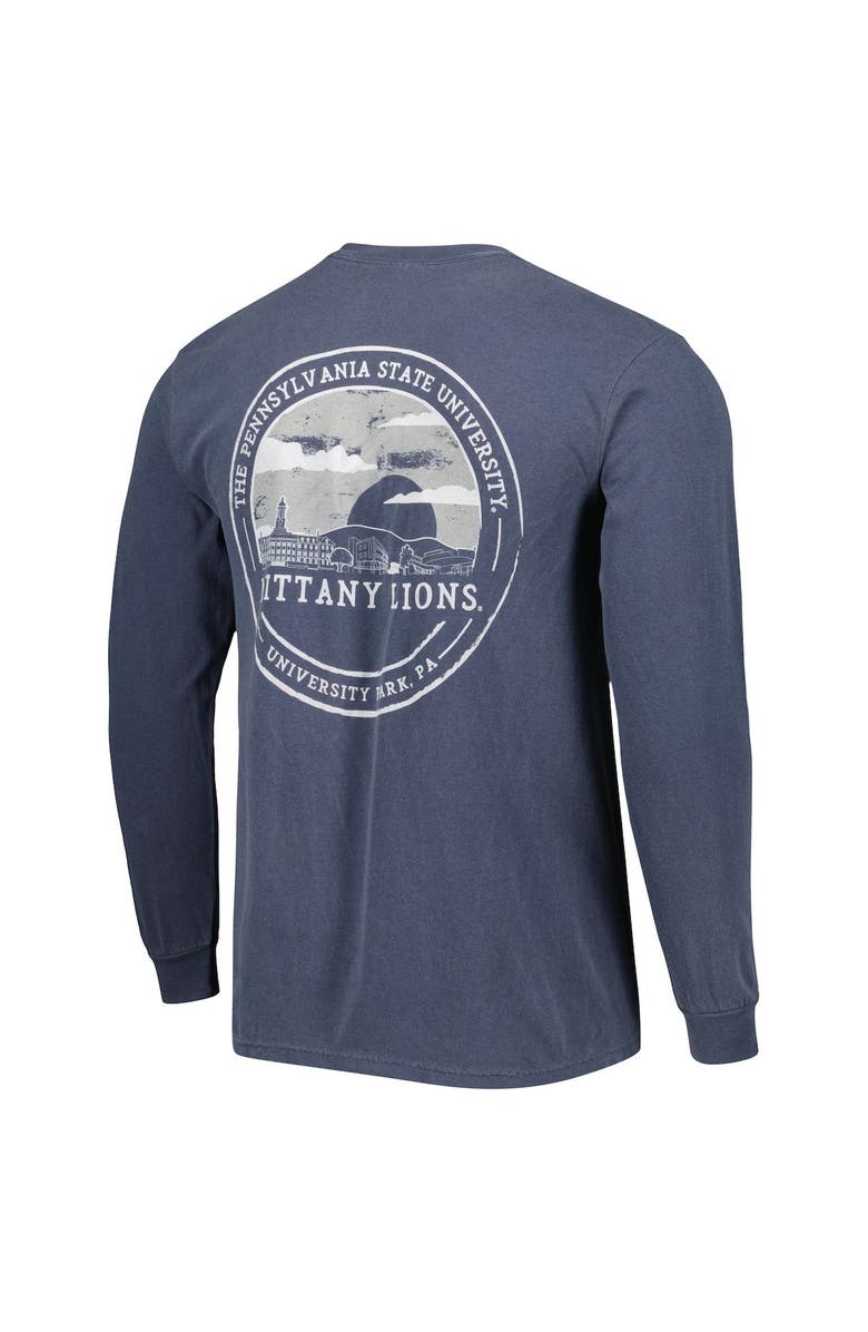 IMAGE ONE Men's Navy Penn State Nittany Lions Circle Campus Scene Long Sleeve T-Shirt, Alternate, color, 