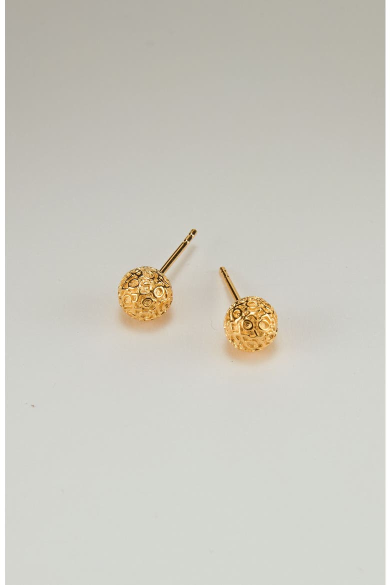 Xo gold Ball stud earring, Main, color, Gold