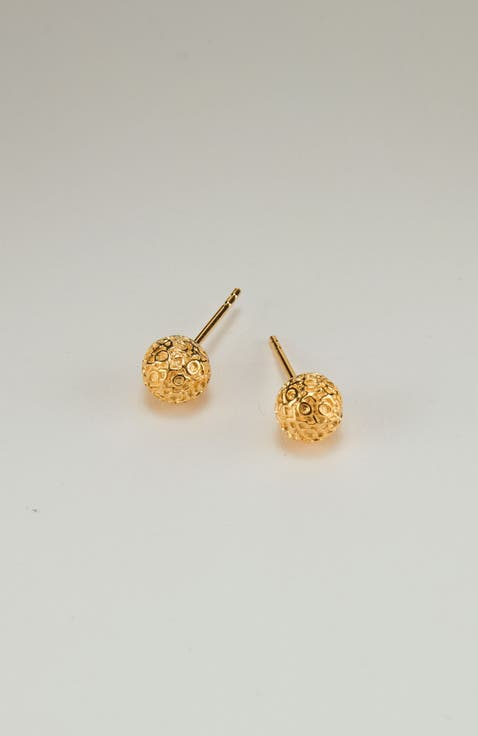 Xo gold Ball stud earring