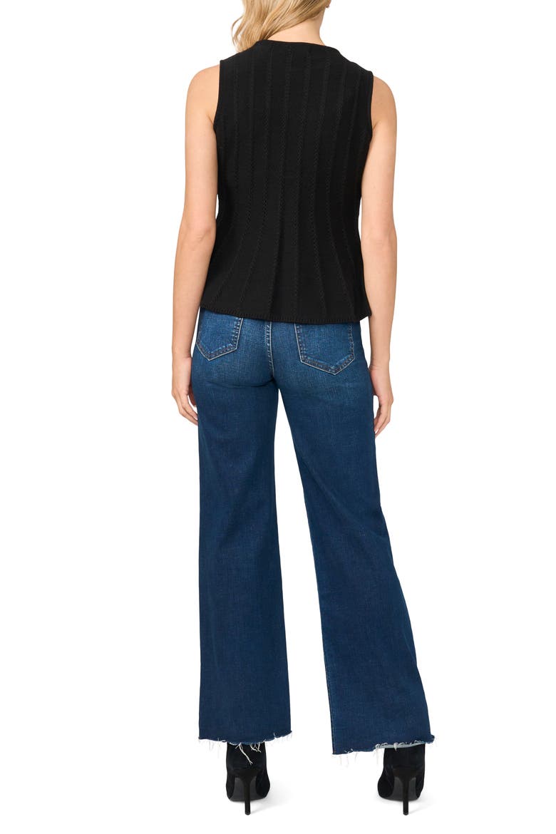 Sleeveless Peplum Top, Alternate, color, RICH BLACK