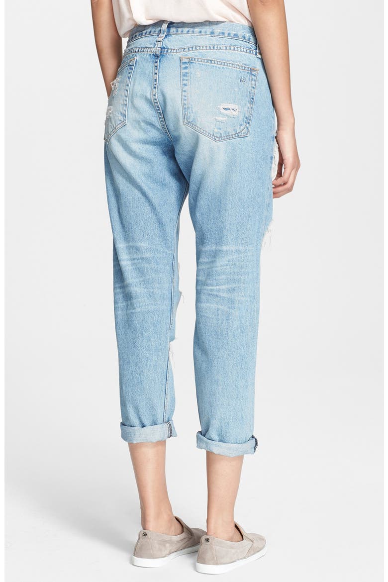 Destructed Boyfriend Jeans, Alternate, color, REBEL
