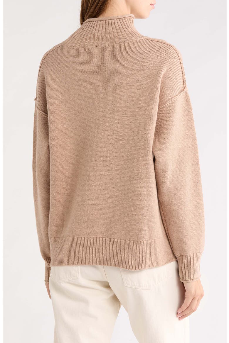 Maggie Rollneck Sweater, Alternate, color, ALMOND