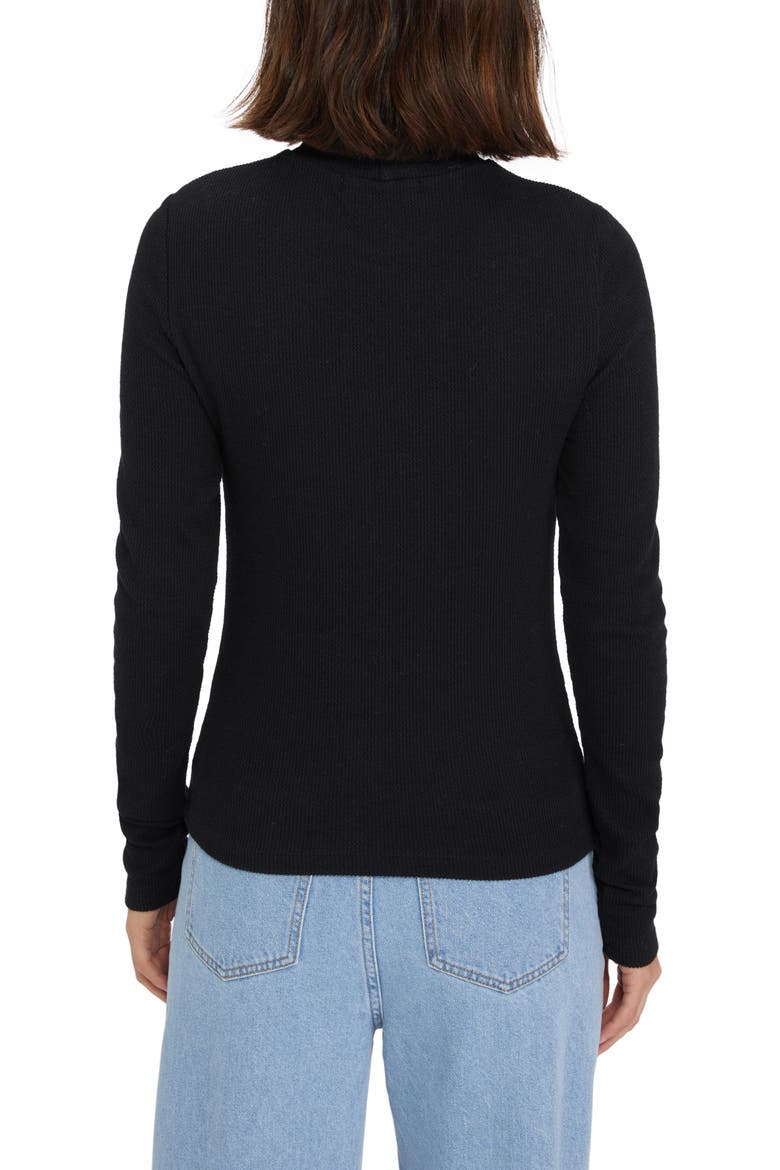 Small Rib Cuts Sanctuary Cut It Out Rib Mock Neck Cotton Blend Top (Women) | Nordstromrack