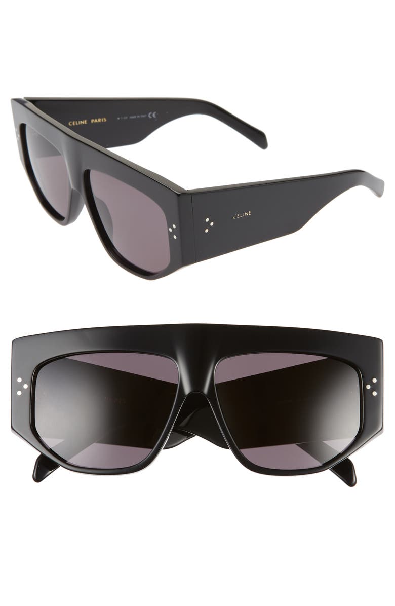 CELINE 59mm Flat Top Sunglasses, Main, color, 