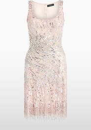 Jenny Packham Swirly Sequin-Embelished Mini Dress