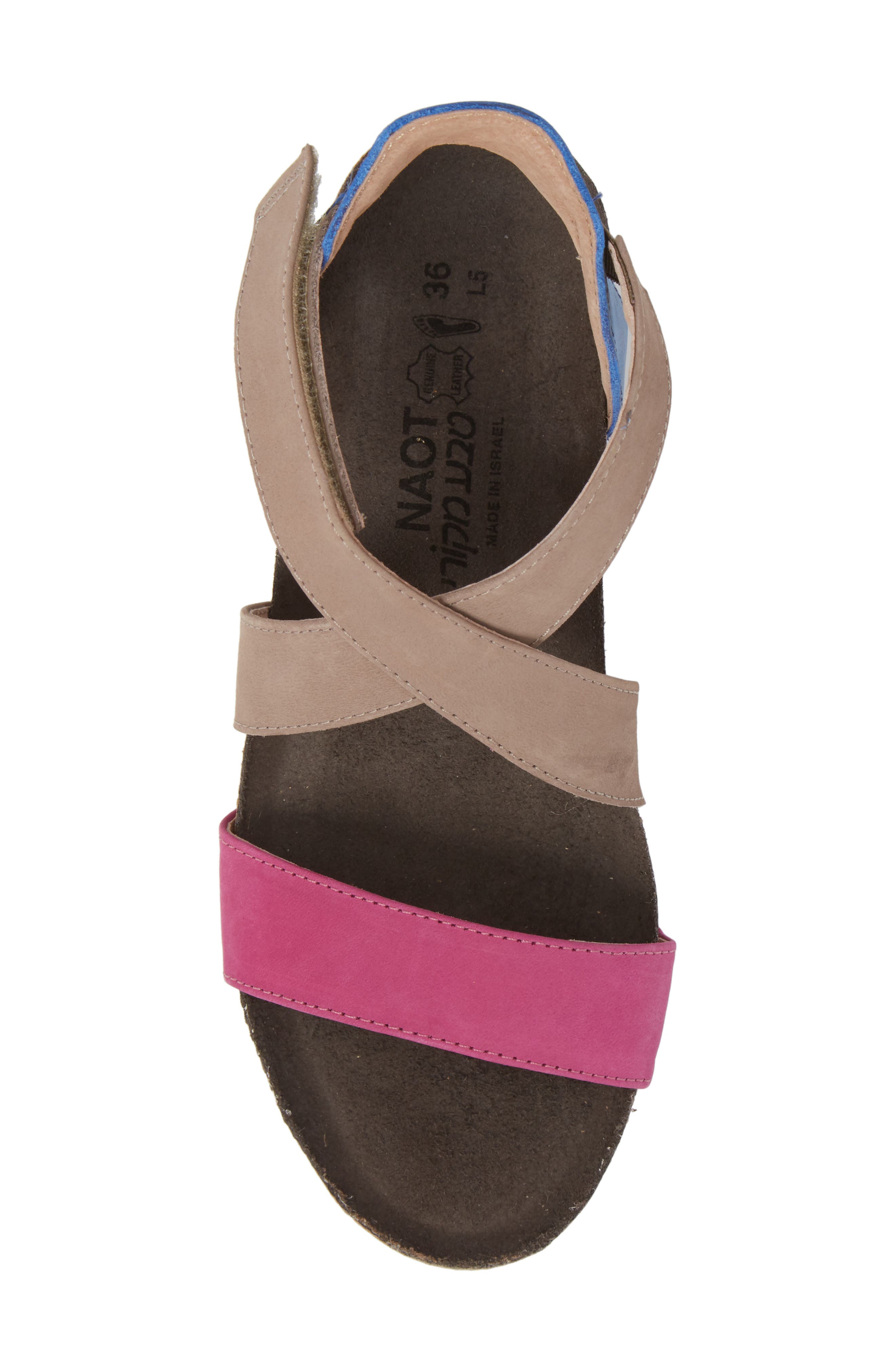 Vixen Wedge Sandal, Alternate, color, PINK PLUM NUBUCK