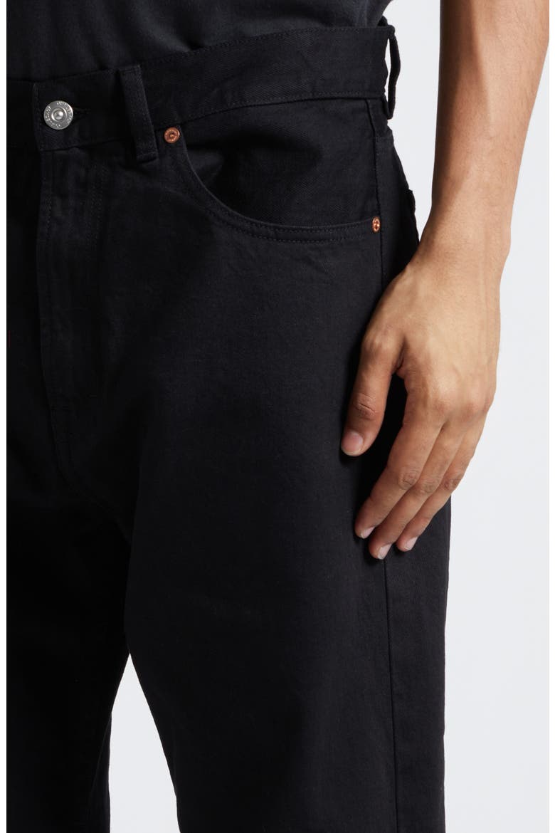 Third Cut Straight Leg Jeans, Alternate, color, BLACK SELVEDGE