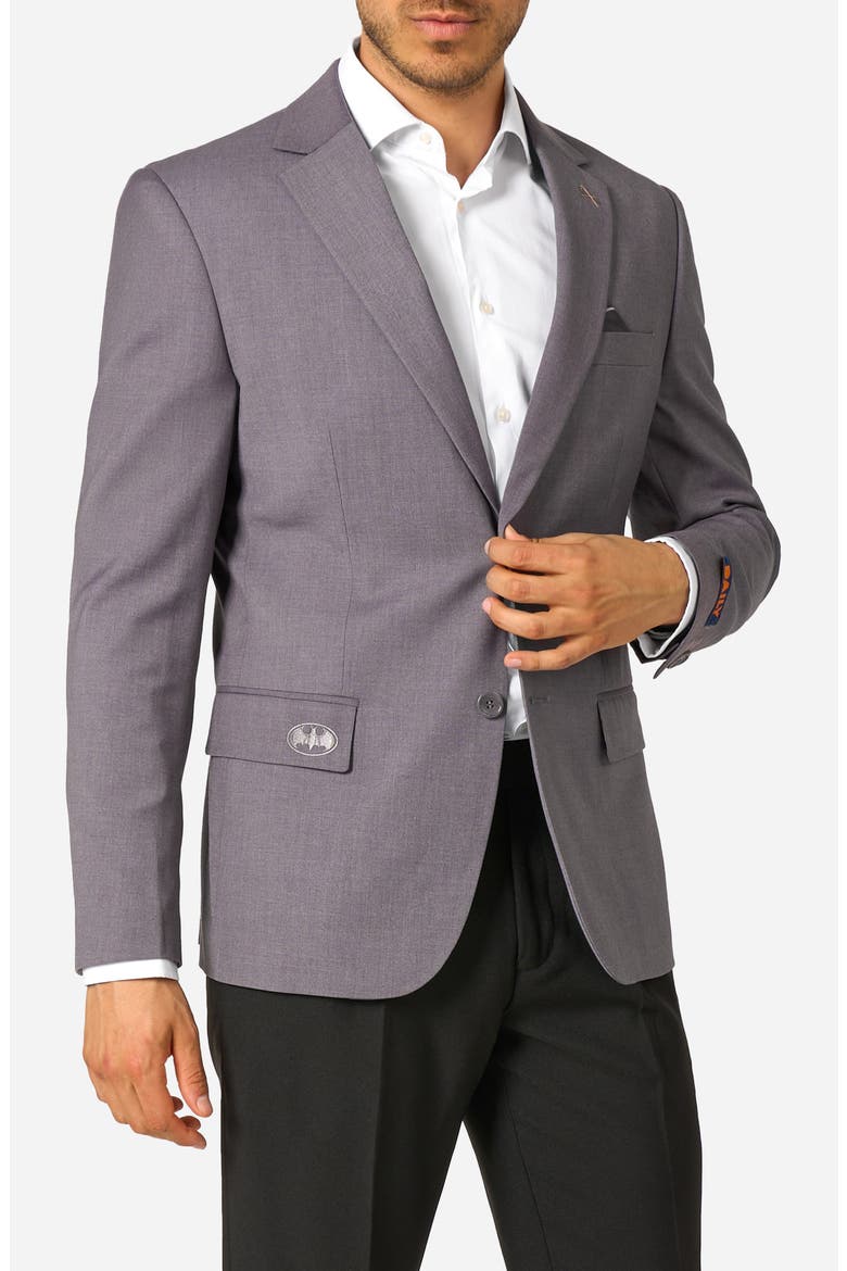 x Batman Daily Slim Fit Grey Stretch Sport Coat, Main, color, GREY